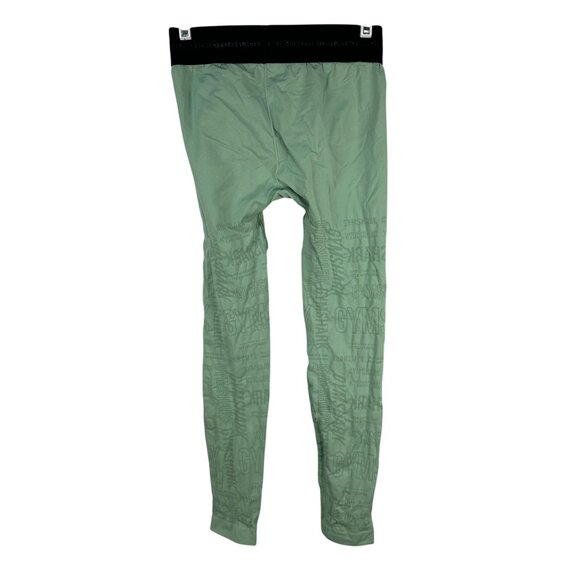 Gymshark Womens Green Graphic Print Compression Leggings Size M Performance Fit - Picture 2 of 4